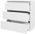 Mirjan24 Malwa M3 Kommode 3 Schubladen, nussbaumfarben, 70x77x40cm (800002002579)