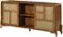 Massivmoebel24 Mizumi 102 Sideboard Mango/Seegras 180x40x80cm hellbraun lackiert (09-312-402-1002)