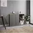 VCM Salia Sideboard mit Drehtüren und Glasboden, 100cm, anthrazit