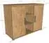 Vipack SAM Kombikommode 2 Drehtüren, Eiche Dekor, 115,5x89x48cm