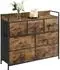 Relaxdays Kommode mit 7 Stoffschubladen, Industrial, 98x85x28,5cm (10052114)