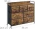 Relaxdays Kommode mit 7 Stoffschubladen, Industrial, 98x85x28,5cm (10052114)