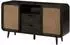 Massivmoebel24 Valencia 218 Sideboard Mango Massivholz dunkelgrau 150x40x80cm (09-312-504-2018)