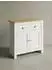 KADIMA DESIGN Sideboard 2 Schubladen, Türen, weiß/Eiche, 79x81x34,5cm