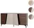 MCW Sideboard MCW-Q83 3D-Struktur Walnuss-Optik MDF 160x80x42cm (102279)