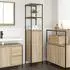 vidaXL Badschrank mit Regalen Sonoma-Eiche 36x35x165cm