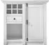 Lomado WINGST-61 Highboard Landhaus-Stil, Pinie weiß, mit Flaschenregal 105x100x45cm (LA61-6PPX2041)