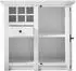 Lomado WINGST-61 Highboard Landhaus-Stil, Pinie weiß, mit Flaschenregal 105x100x45cm (LA61-6PPX2041)