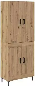 vidaXL Highboard Artisan-Eiche 2-t&uuml;rig 69,5x34x180cm Holzwerkstoff