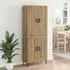 vidaXL Highboard Artisan-Eiche 2-türig 69,5x34x180cm Holzwerkstoff