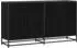 vidaXL Sideboard Holzwerkstoff schwarz Eichen-Optik 134x35x76cm