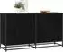 vidaXL Sideboard Holzwerkstoff schwarz Eichen-Optik 134x35x76cm