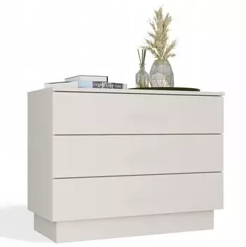 Top E Shop Amber 3S Kommode, 3 Schubladen, grifflos, kaschmir (Amber 3S)