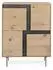 Bizzotto Stanwood Highboard Eichenholz mit Metalleinsätzen, 90x40x120cm