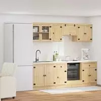 vidaXL Schrank SKI 8 stk. Honigbraun Massives Kiefernholz