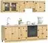 vidaXL Schrank mit Regal SKI 8-tlg. honigbraun Massivholz Kiefer