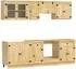 vidaXL Schrank mit Regal SKI 8-tlg. honigbraun Massivholz Kiefer