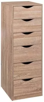 5five Kali Hochkommode 6 Schubladen, MDF, Naturholzoptik
