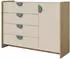 Mirjan24 Kombikommode MD09 1 Tür, 4 Schubladen, 124x91x40cm