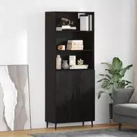 vidaXL Highboard 2 stk. Schwarz Eichen-Optik 69,5 x 34 x 180 cm