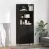 vidaXL Highboard schwarze Eichenoptik 69,5x34x180cm
