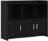 vidaXL Sideboard schwarze Eiche 98,5x33x80cm Holzwerkstoff (8011140)
