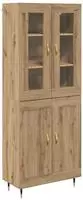 vidaXL Highboard 2 stk. Artisan-Eiche 69,5 x 34 x 180 cm Holzwerkstoff