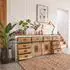 Massivmoebel24 Railway 592 Sideboard Mangoholz weiß lackiert 220x45x90cm (09-312-772-4092)