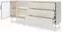 Selsey Lumi Sideboard 2 Glastüren, 3 Schubladen, LED, kaschmirgrau, 181cm