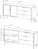 Selsey Lumi Sideboard 2 Glastüren, 3 Schubladen, LED, kaschmirgrau, 181cm