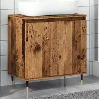 vidaXL Badschrank Altholz-Optik 58x33x60 cm Holzwerkstoff
