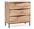 VICCO Elvano Kommode 3 Schubladen, eiche/schwarz, 79,2x85cm (61289)
