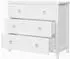 LuxusKollektion Sideboard mit 3 Schubladen, weiß, Holzwerkstoff, 80x40x74cm