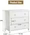 LuxusKollektion Sideboard mit 3 Schubladen, weiß, Holzwerkstoff, 80x40x74cm