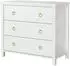 LuxusKollektion Sideboard mit 3 Schubladen, weiß, Holzwerkstoff, 80x40x74cm