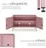 TecTake Sideboard Baker Stahl, verstellbarer Boden, rosa (Baker)
