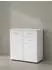 KADIMA DESIGN Kommode mit Türen & Schubladen, weiß matt, 71x78x35,5cm