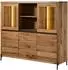 Massivmoebel24 Montreux Lux Highboard Wildeiche/Zerreiche 160x47x145cm natur geölt (48-310-119-1005)