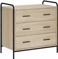 vidaXL Schubladenschrank Sonoma-Eiche 70 x 39,5 x 71 cm Holzwerkstoff