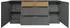 Mäusbacher Nova Sideboard anthrazit/natur 214x92x42cm mit Griffbeleuchtung (6020-SB-23)