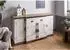 Massivmoebel24 Toulouse 108 Sideboard Mangoholz 160x45x90 weiß lackiert (09-312-188-1008)
