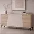 MCW Sideboard MCW-Q83 3D-Struktur MDF 80x160x42cm, Eiche-Optik (102278)