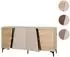 MCW Sideboard MCW-Q83 3D-Struktur MDF 80x160x42cm, Eiche-Optik (102278)