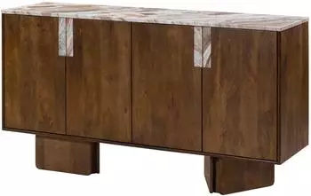 Massivmoebel24 Lugano 201 Sideboard Mango massiv, braun lackiert, 160x45x85cm (09-312-113-2001)