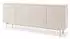 Beautysofa Soft Kommode 4 Türen, geriffelte Fronten, Kaschmir, 200x83x38cm