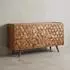 KADIMA DESIGN Sideboard Sheesham Massivholz, 138x76x45cm, mit Türen & Schubladen