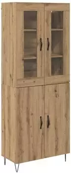 vidaXL Highboard Artisan-Eiche 69,5 x 34 x 90 cm, Holzwerkstoff