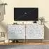 LuxusKollektion Sideboard mit Schnitzerei, 2 Türen, verstellbares Fach, weiß