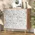 LuxusKollektion Sideboard mit Schnitzerei, 2 Türen, verstellbares Fach, weiß