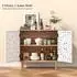 LuxusKollektion Sideboard mit Schnitzerei, 2 Türen, verstellbares Fach, weiß